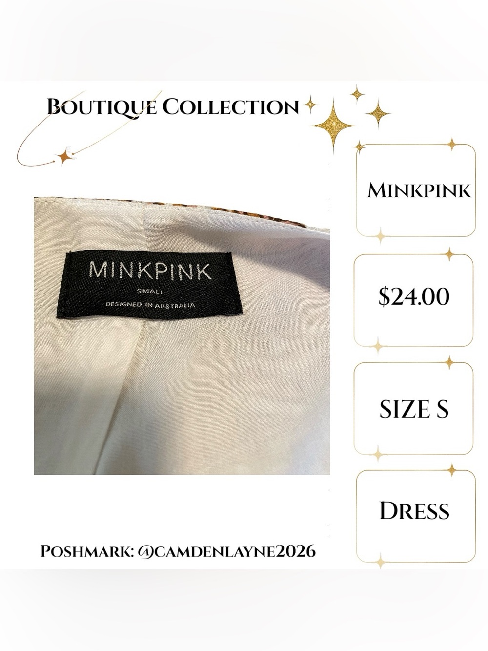 MINKPINK Taupe & Pink Paisley Wrap Mini Dress - Picture 8 of 8